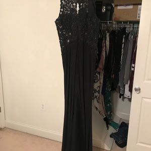 Prom dress ! Black, beaded on the top bust area.